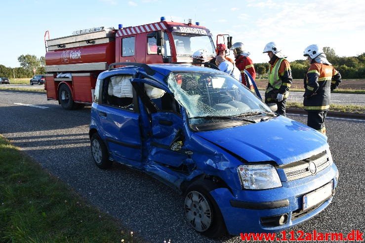 FUH med fastklemt. Bredsten Landevej ved Gadbjerg. 27/09-2016. Kl. 17:27.