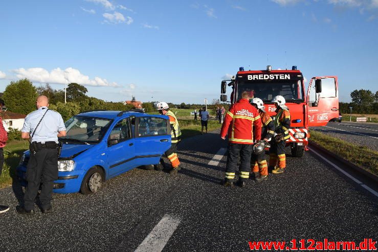 FUH med fastklemt. Bredsten Landevej ved Gadbjerg. 27/09-2016. Kl. 17:27.