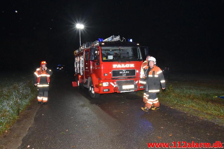 FUH med fastklemt. Tinnetvej ved Vonge. 02/10-2016. KL. 20:40.