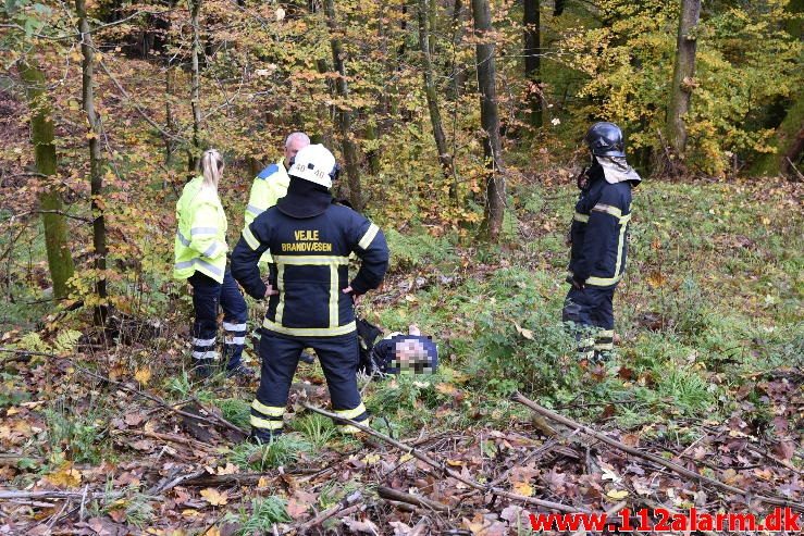 Redning / Skrænt. Tuja Alle oppe i Vejle. 27/10-2016. Kl. 13:26.