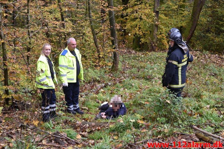 Redning / Skrænt. Tuja Alle oppe i Vejle. 27/10-2016. Kl. 13:26.