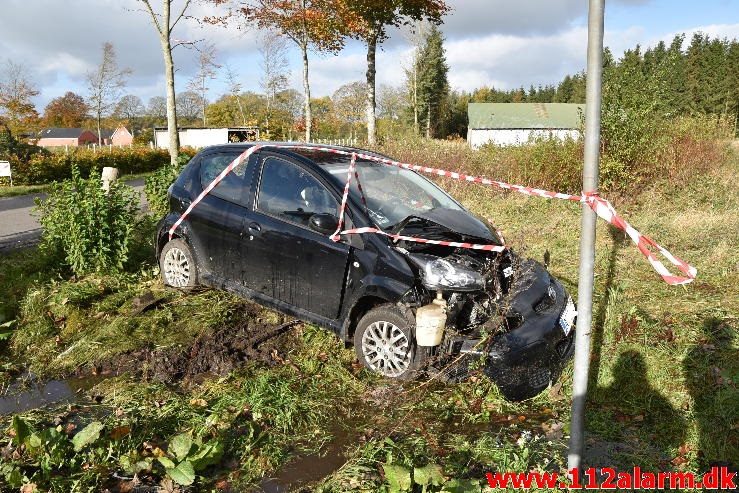 FUH-Fastklemte. Rolighedsvej lige nord for Nørup. 28/10-2016. Kl.12:57.