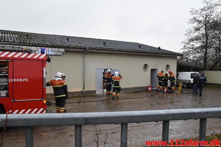 Brand i en Tørretumbler. Givskud Zoo. 05/11-2016 - Kl. 14:24.