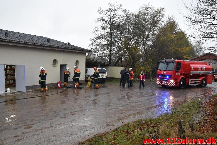 Brand i en Tørretumbler. Givskud Zoo. 05/11-2016 - Kl. 14:24.