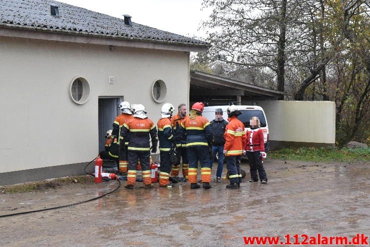 Brand i en Tørretumbler. Givskud Zoo. 05/11-2016 - Kl. 14:24.