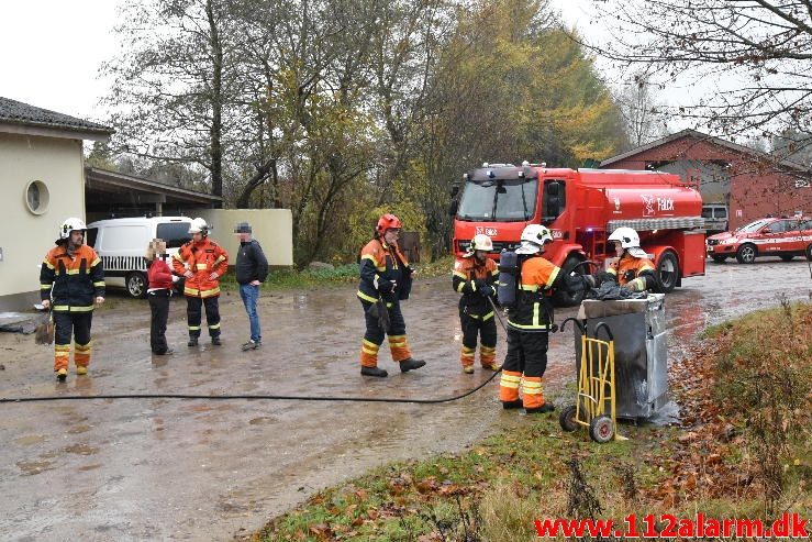 Brand i en Tørretumbler. Givskud Zoo. 05/11-2016 - Kl. 14:24.