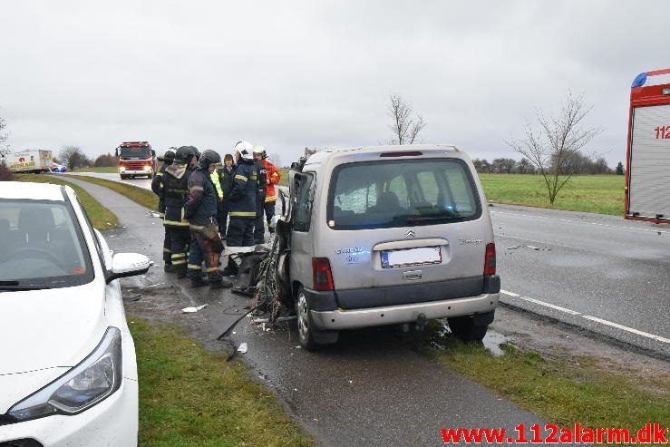 FUH med Fastklemte. Vilstrupvej ved Vejle. 15/11-2016. Kl. 14:45.