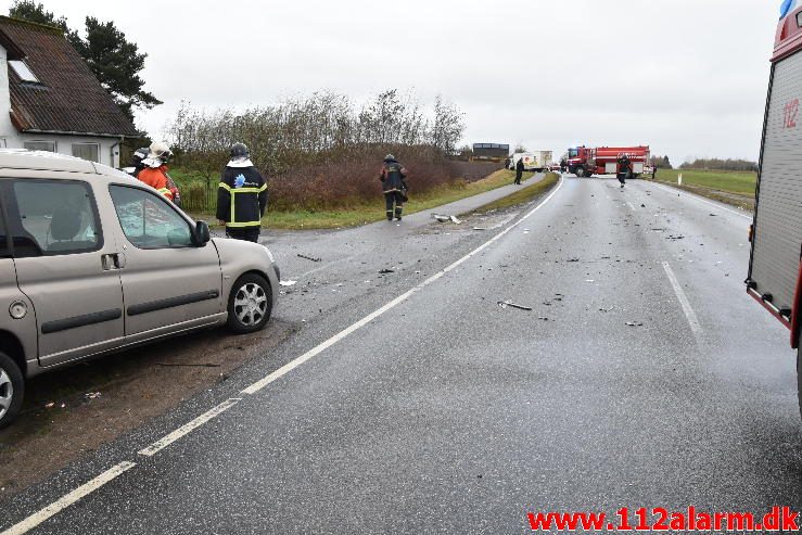 FUH med Fastklemte. Vilstrupvej ved Vejle. 15/11-2016. Kl. 14:45.