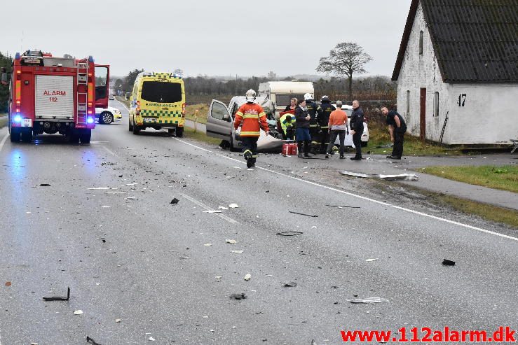 FUH med Fastklemte. Vilstrupvej ved Vejle. 15/11-2016. Kl. 14:45.