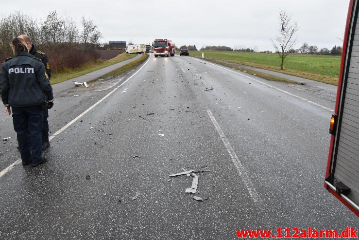 FUH med Fastklemte. Vilstrupvej ved Vejle. 15/11-2016. Kl. 14:45.