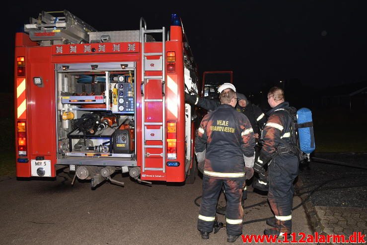 Brand-Villa/Rækkehus. Absalonsvej i Vinding. 17/12-2016. Kl. 08:04.