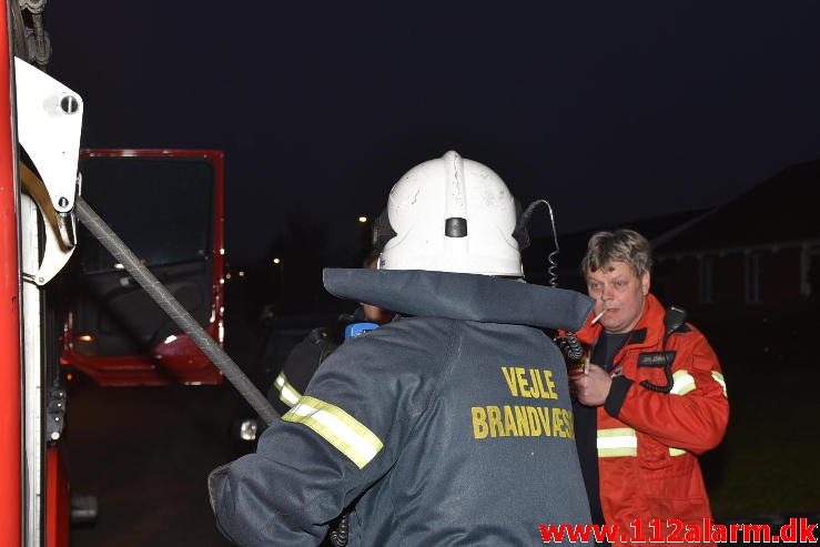 Brand-Villa/Rækkehus. Absalonsvej i Vinding. 17/12-2016. Kl. 08:04.