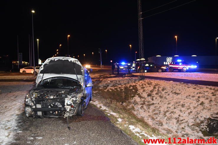 FUH med fastklemte. Horsensvej i Vejle. 16/01-2017. Kl. 20:44.