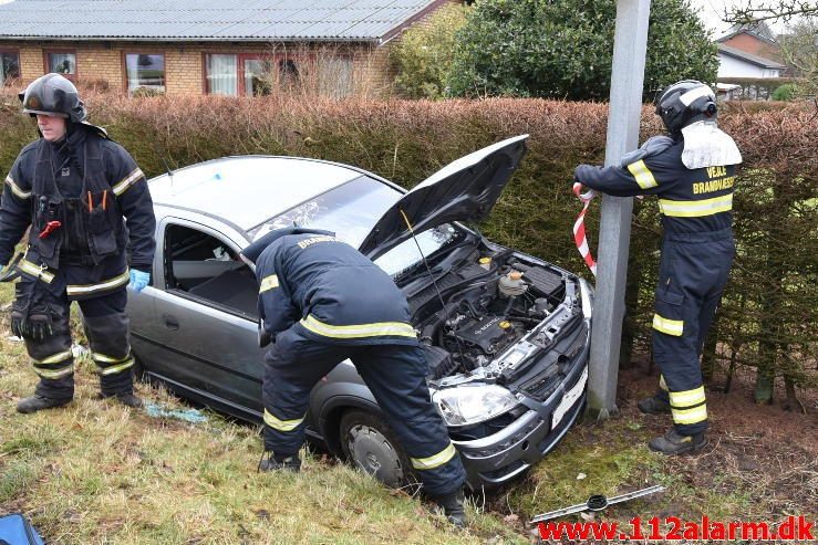 FUH med fastklemt. Horsensvej i Bredal. 24/01-2017. kl. 13:24.