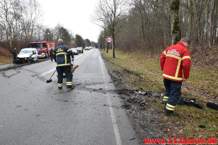 Fuh med fastklemt. Sønderdalen i Vejle. 17/02-2017. Kl. 15:20.