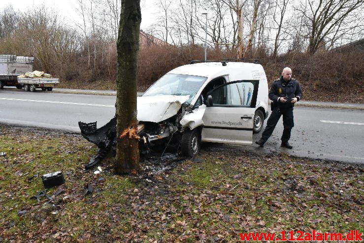 Fuh med fastklemt. Sønderdalen i Vejle. 17/02-2017. Kl. 15:20.