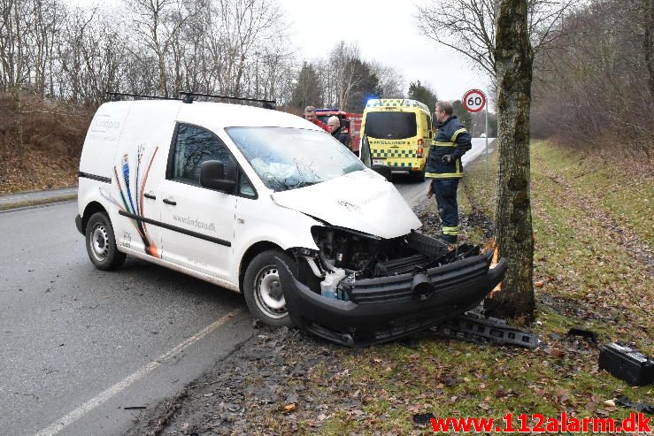 Fuh med fastklemt. Sønderdalen i Vejle. 17/02-2017. Kl. 15:20.