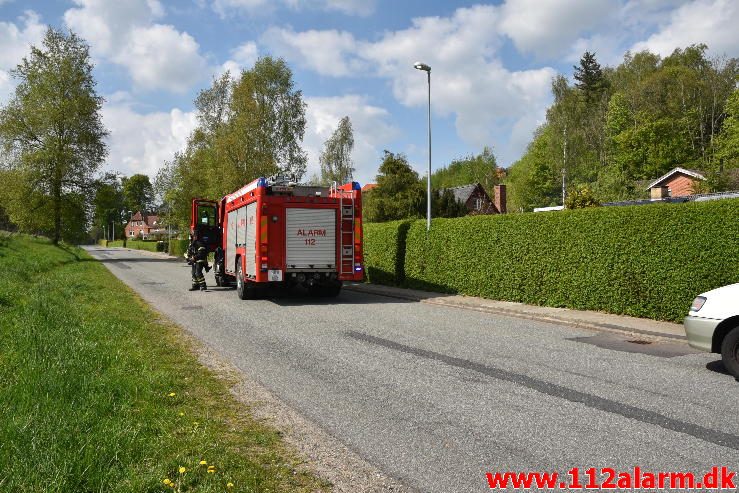 Brand i villa. Høgsholtvej i Vejle. 14/05-2017. Kl. 15:24.