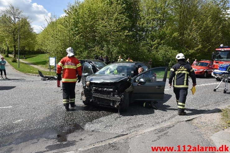 FUH med fastklemt. Hældagervej i Vejle Ø. 15/05-2017. Kl. 14:18.