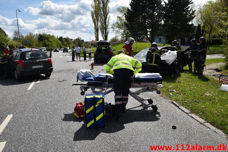 FUH med fastklemt. Hældagervej i Vejle Ø. 15/05-2017. Kl. 14:18.