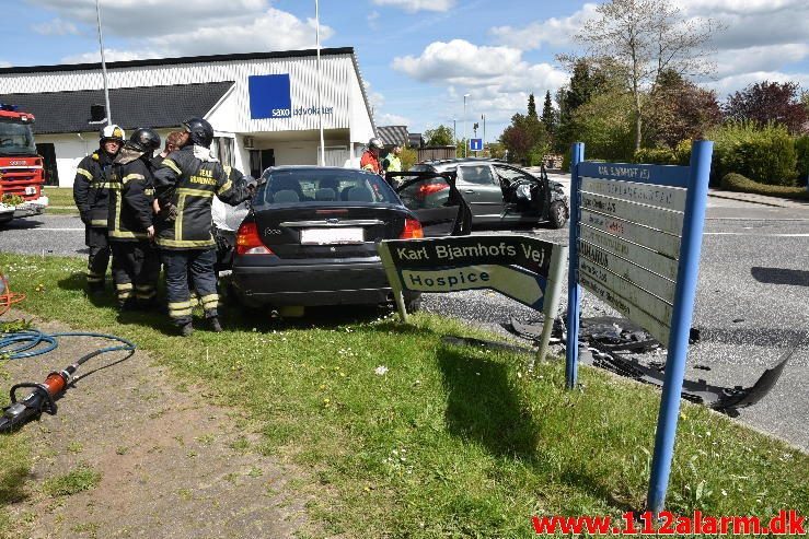 FUH med fastklemt. Hældagervej i Vejle Ø. 15/05-2017. Kl. 14:18.