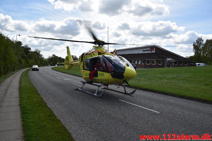 FUH med fastklemt. Hældagervej i Vejle Ø. 15/05-2017. Kl. 14:18.