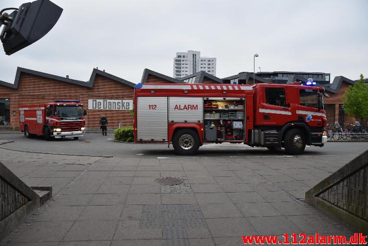 Brand i Passagertog. Spor 3 i Vejle Banegård. 23/05-2017. Kl. 19:37.