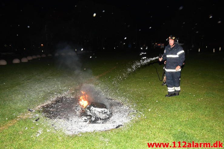 Mindre brand. Byparken i Vejle. 28/05-2017. Kl. 22:45.