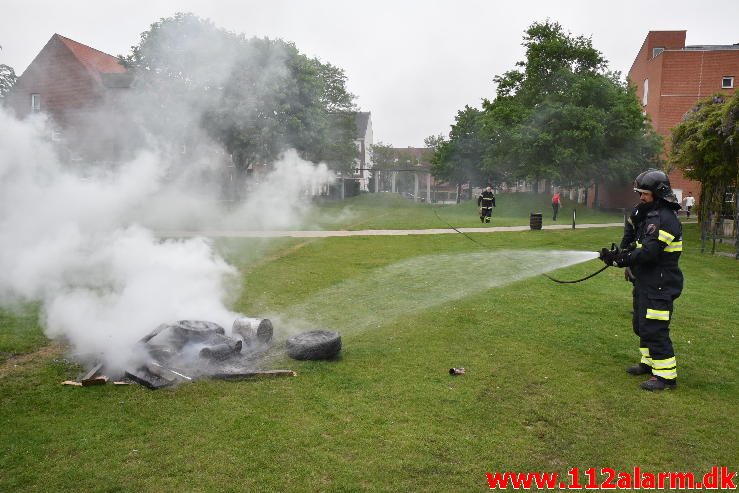 Mindre Brand. Byparken i Vejle. 29/05-2017. Kl. 20:39.