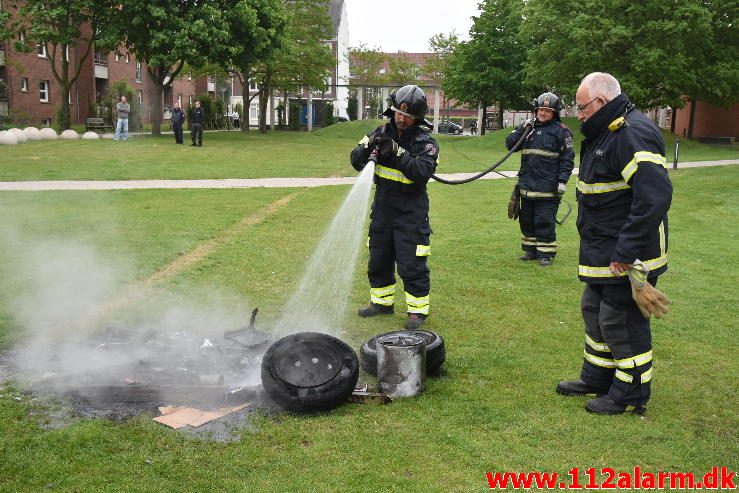 Mindre Brand. Byparken i Vejle. 29/05-2017. Kl. 20:39.