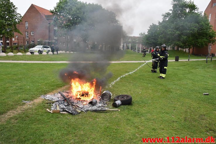 Mindre Brand. Byparken i Vejle. 29/05-2017. Kl. 20:39.