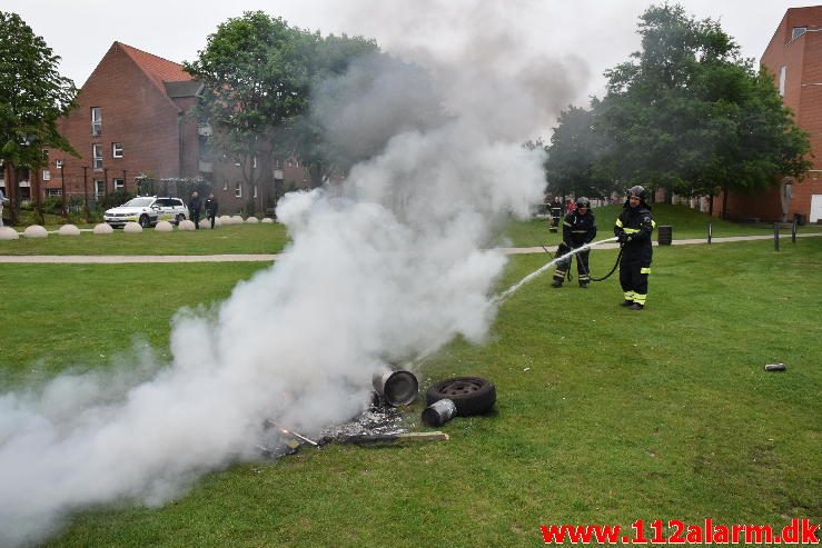 Mindre Brand. Byparken i Vejle. 29/05-2017. Kl. 20:39.