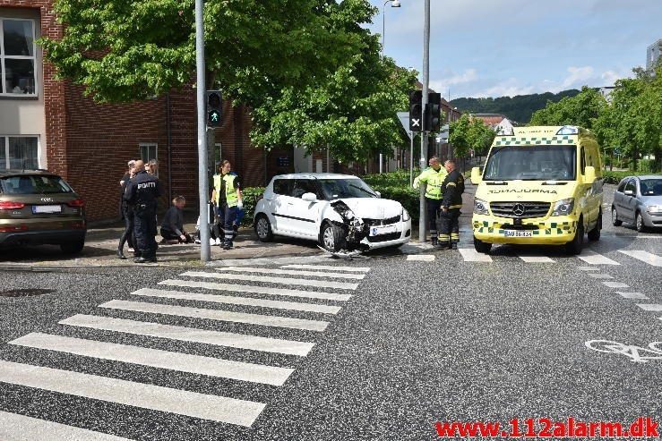 Mindre forurening. Horsensvej i Vejle. 05/06-2017. Kl. 12:09.