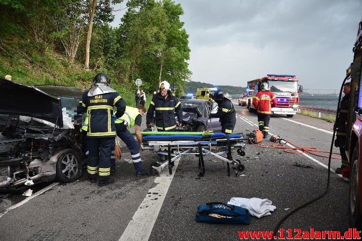 FUH med fastklemt. Ibæk Strandvej i Vejle. 06/06-2017. Kl. 18:25.