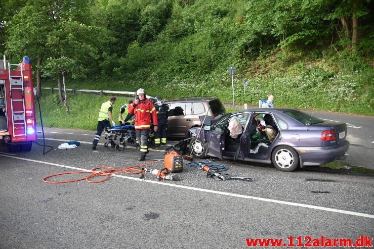 FUH med fastklemt. Ibæk Strandvej i Vejle. 06/06-2017. Kl. 18:25.