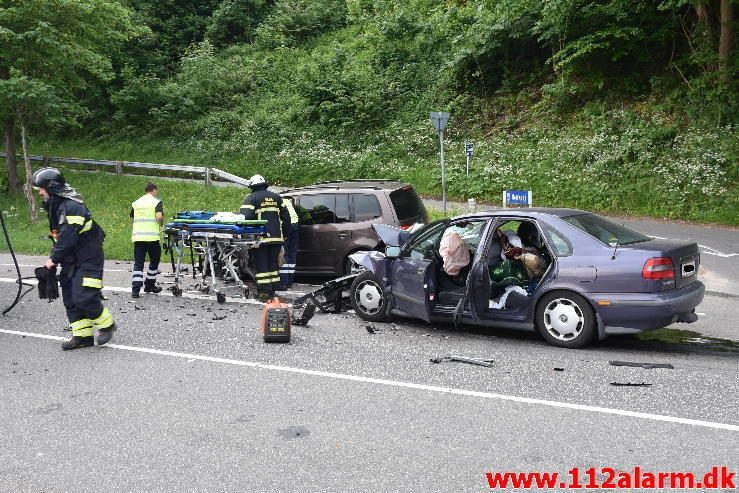 FUH med fastklemt. Ibæk Strandvej i Vejle. 06/06-2017. Kl. 18:25.