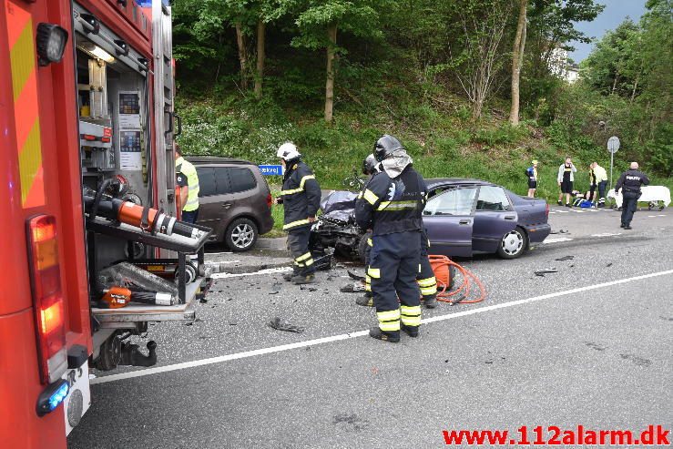 FUH med fastklemt. Ibæk Strandvej i Vejle. 06/06-2017. Kl. 18:25.