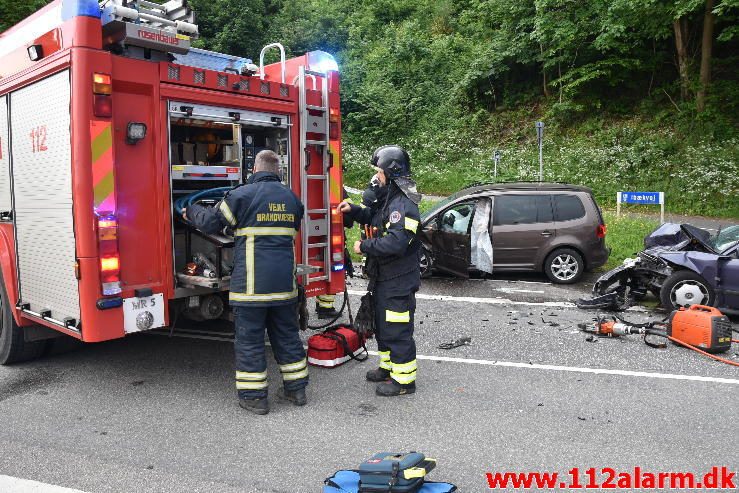 FUH med fastklemt. Ibæk Strandvej i Vejle. 06/06-2017. Kl. 18:25.