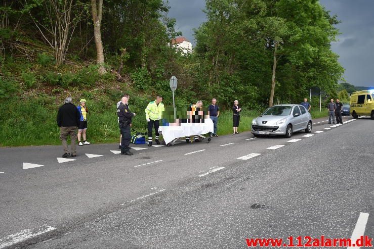 FUH med fastklemt. Ibæk Strandvej i Vejle. 06/06-2017. Kl. 18:25.