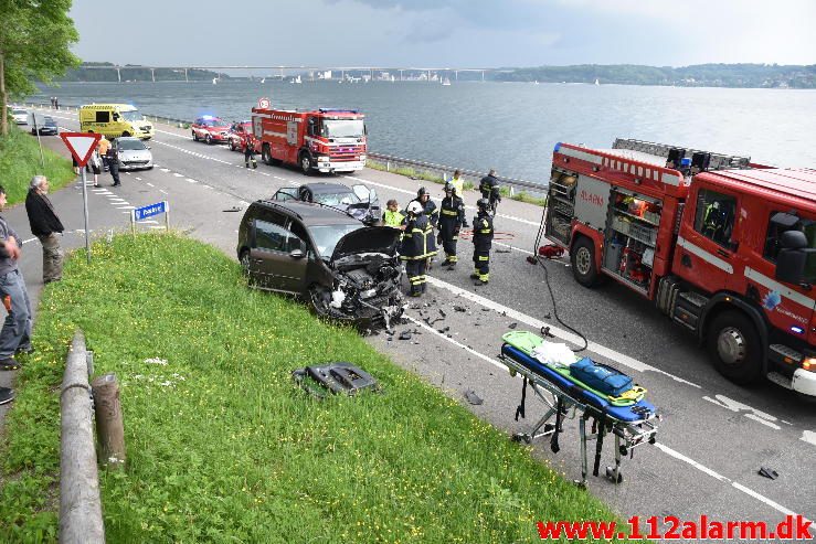 FUH med fastklemt. Ibæk Strandvej i Vejle. 06/06-2017. Kl. 18:25.