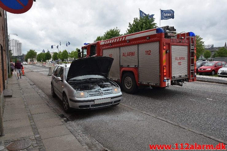 Bilbrand. Østerbrogade 16 i Vejle. 11/06-2017. Kl. 16:56.