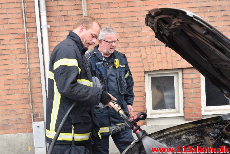 Bilbrand. Østerbrogade 16 i Vejle. 11/06-2017. Kl. 16:56.