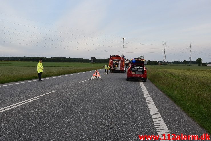 Større Kemikalie udslip. Vejlevej ved Fredericia. 14/06-2017. Kl. 20:42.