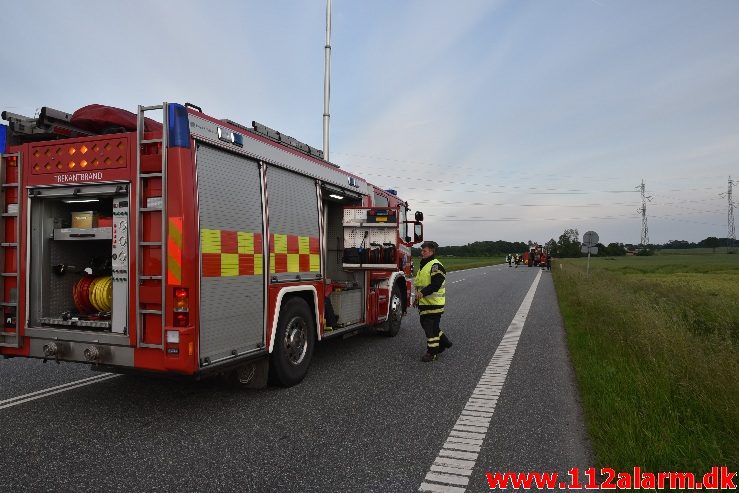 Større Kemikalie udslip. Vejlevej ved Fredericia. 14/06-2017. Kl. 20:42.