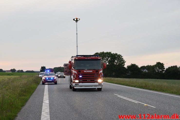 Større Kemikalie udslip. Vejlevej ved Fredericia. 14/06-2017. Kl. 20:42.