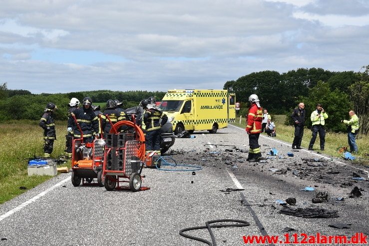 Dræbt på stedet. Viborg Hovedvej ved Tørring. 21/06-2017. Kl. 12:22.