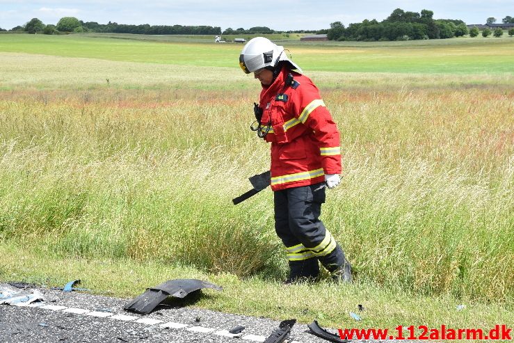 Dræbt på stedet. Viborg Hovedvej ved Tørring. 21/06-2017. Kl. 12:22.