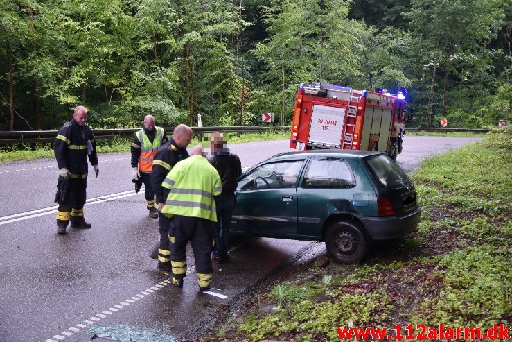 Mindre Trafikuheld. Jellingvej ved Lerbæk Mølle. 30/06-2017. Kl. 20:25.