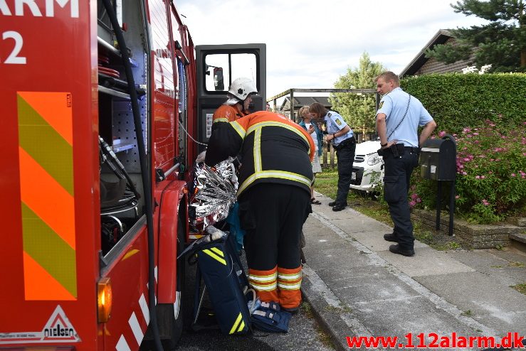 Brand i Villa. Birke Alle i Ødsted. 06/07-2017. Kl. 19:56.