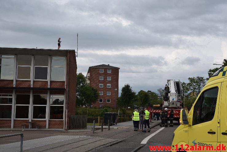 Personredning – bygning. Nørremarksskolen i Vejle. 07/07-2017. Kl. 19:10.